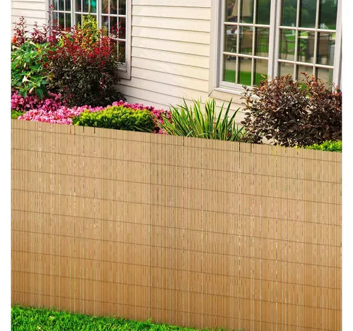 furnicato Zaun Schilfzaun Sichtschutz 100 x 1000 cm Naturfarben, (1-St)