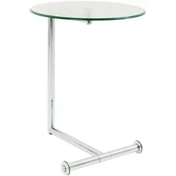 Kare Design Beistelltisch Easy Living, rollbar und vielseitig - Beistelltisch fürs Wohnzimmer mit hochwertiger Glasplatte und leichtgängigen Rollen. Ideal als Laptoptisch oder Nachttisch, stabil und flexibel einsetzbar.