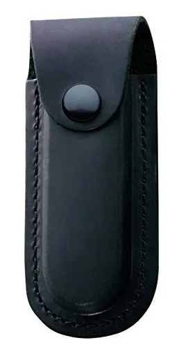 Herbertz Unisex Erwachsene Schwarzes Lederetui, für Messer mit 13 cm Heftlänge, Gürtelschlaufe, längs und quer tragbar, 2674110, grau, M