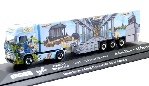 Herpa 122214 MB Actros Sattelzug Weltgeschichte Weltwunder Schumacher 1:87 H0