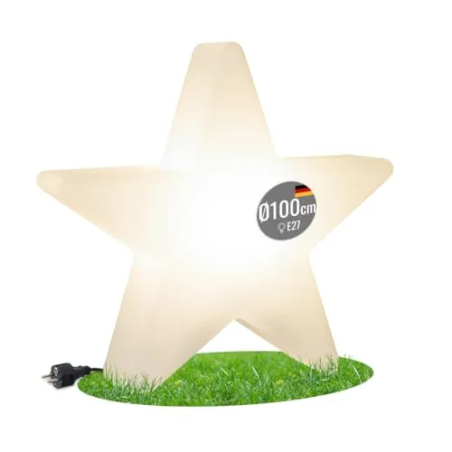 seasons design Shining Star - Weihnachtsstern 100 cm - UV-beständiger, warmweißer LED Weihnachtsstern für Indoor & Outdoor, ideal für festliche Beleuchtung und stimmungsvolle Akzente.