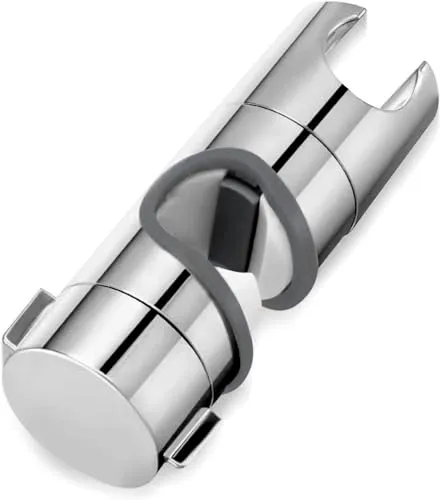 Handbrause Halterung Universal, Halterung Duschkopf Verstellbare Duschkopfhalterung ABS Verchromte 360 Grad Drehbarer Sprühkopfhalter für 24 mm Schiebestange