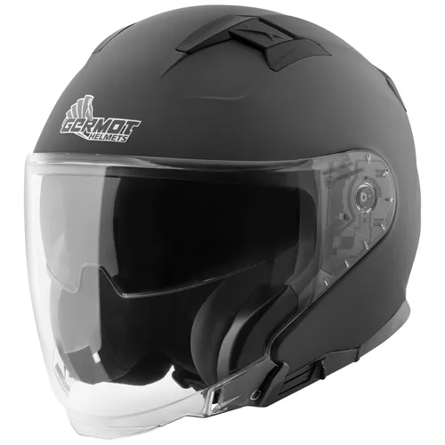 Germot GM 670 Motorrad Jethelm mit Visier M - Motorradhelme mit integriertem Sonnenvisier, kratzfestem Visier und optimaler Belüftung - ideal für alle Jahreszeiten und verschiedene Aktivitäten.