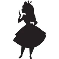 Komar Wandbild Alice Silhouette 30 x 40 cm von Komar