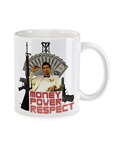 Urban Backwoods Money Power Respect Tony Montana II Tasse Mit Spruch Kaffeetasse