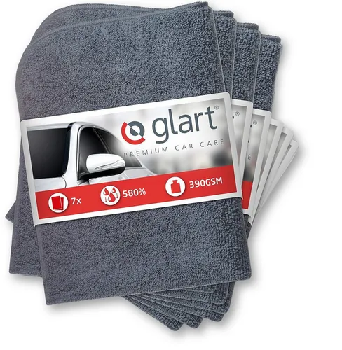 Glart 7er Set Mikrofasertücher Auto Autopflege Kfz Poliertücher 40x40 cm Mikrofasertuch (80% Polyester, 20% Nylon, 40x40 cm)