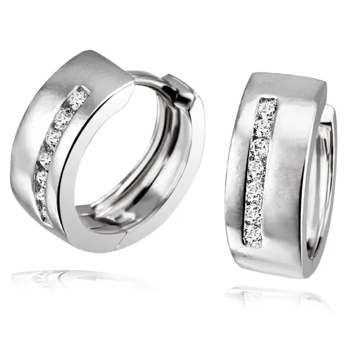 Goldmaid Damen-Creolen Sterlingsilber 925 mit Zirkonia - Ohrringe für Damen aus hochwertigem Sterlingsilber 925, anlaufgeschützt und mit 14 funkelnden Zirkonia. Perfekt verarbeitet und ideal als Geschenk in einem eleganten Etui.