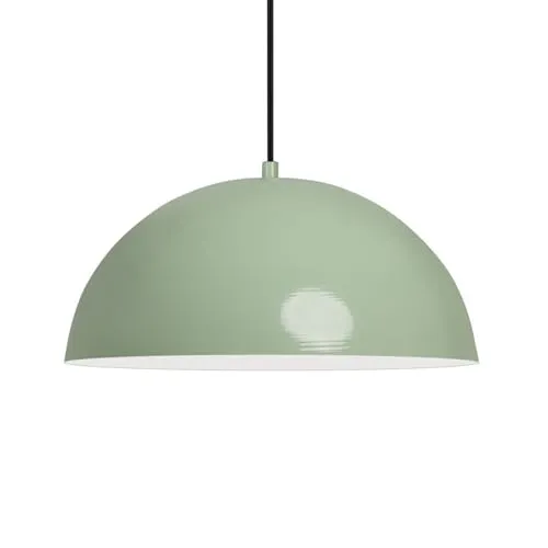 bamyum Lipeo Pendelleuchte Vintage Ø26cm - Minzgrün - Stilvolle Hängelampe aus Metall, ideal für Küche und Wohnzimmer. Höhenverstellbarer Kabel für individuelle Anpassung und modernes Design.