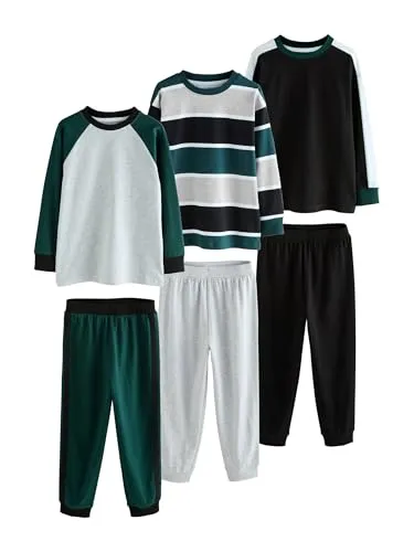 NEXT Jungen Schlafanzüge 3er-Pack mit Langen Ärmeln Grün 104 - Praktisches 3er-Pack Schlafanzüge von »NEXT« in trendigem Grün, ideal für entspannte Nächte. Zeitloses Design für den perfekten Look im Kinderzimmer.