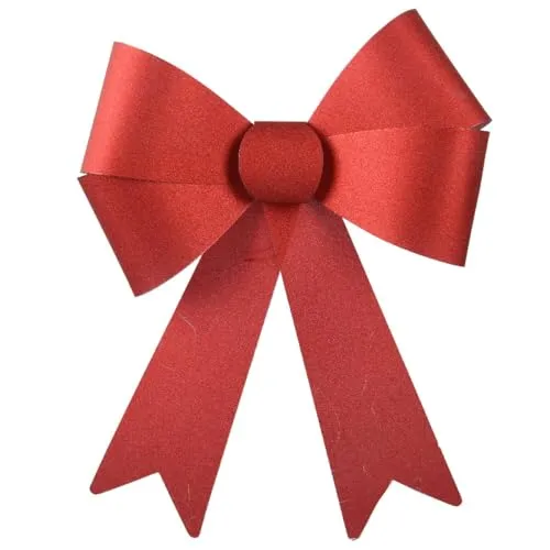 Kaemingk Weihnachtsschleife rotglänzend Höhe 29 cm Breite 21 cm - Kunststoff
