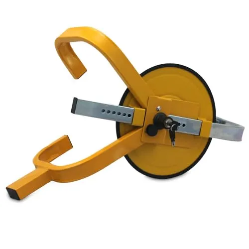 BITUXX Rad Kralle Klaue - Effektive Wegfahrsperre für PKW und Wohnmobile - Wegfahrsperren mit robustem Radmutternschutz von 30 cm Durchmesser, ideal gegen Diebstahl, passend für die meisten Fahrzeuge und Reifenbreiten bis 220 mm.