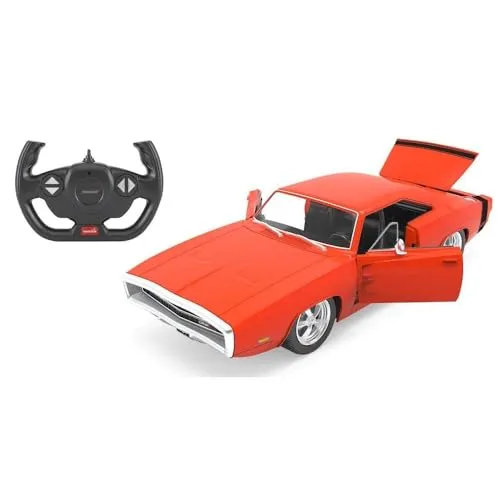 JAMARA 402116 Dodge Charger R/T 1970 RC Auto - RC-Modelle mit 2,4GHz für Mehrspielerbetrieb, detailgetreuer Innenraum und originalgetreuer Lackierung für realistischen Fahrspaß.