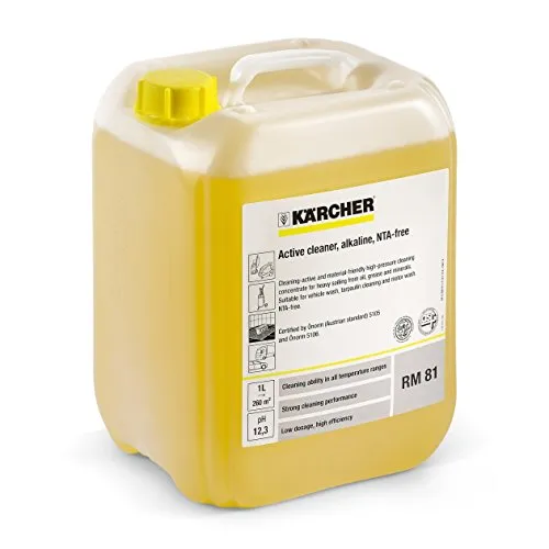 KARCHER Reiniger / Verdünner 6.295-557.0 - Hochdruckreiniger Reinigungsmittel im 20 Liter Kanister, effektiv bei der Entfernung von hartnäckigem Schmutz mit einem pH-Wert von 12.3.
