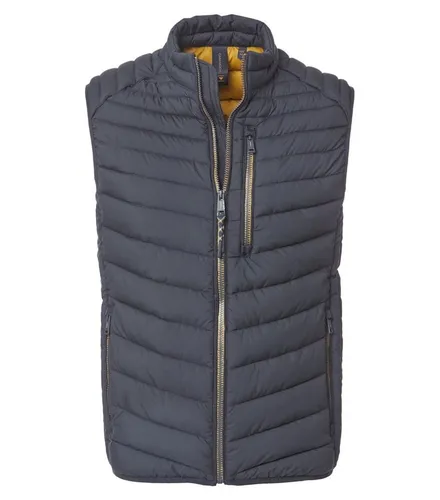 CASAMODA Steppweste Unifarben blau M - Herren-Westen, stilvolle unifarbene Steppweste in Blau, perfekt für Freizeitaktivitäten wie Reiten und Golf. Hergestellt aus 100% Polyester für optimalen Tragekomfort.