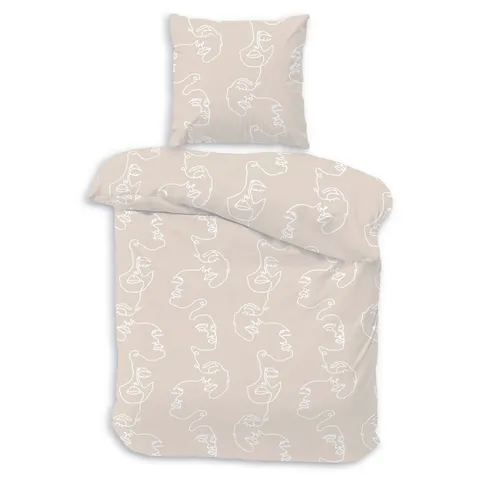 Träumschön Premium Bettwäsche 135x200 oder 155x220 cm in beige von Träumschön