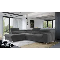 Mid.you Ecksofa Anthrazit 3-Sitzer L-Form 278x205 cm - Stilvolles Ecksofa in Anthrazit, ideal für Ihr Wohnzimmer. Komfortabel und geräumig, bietet Platz für die ganze Familie. Hergestellt in der EU für höchste Qualität.