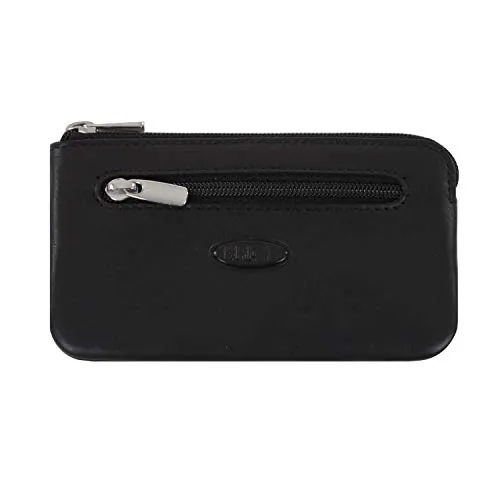 Brics Monte Rosa Schlüsseletui mit Reißverschluss 12 cm - schwarz - Elegantes Schlüsseletui aus hochwertigem Material, mit 2 Schlüsselketten und praktischem Reißverschlussfach für zusätzlichen Stauraum.