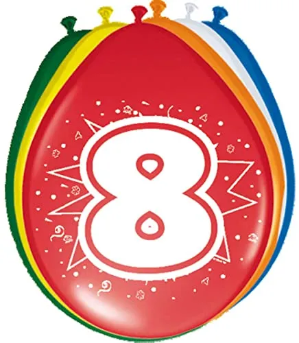 Folat 08208 - Zahlenballons/Ballon mit Zahl 8-12