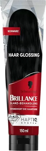 Produktbild Brillance Glanz-Behandlung, Haar Glossing Schwarz (150 ml), temporäre Haarfarbe, die wie eine Haarmaske angewendet werden kann, intensiviert die Haarfarbe für bis zu 6 Haarwäschen