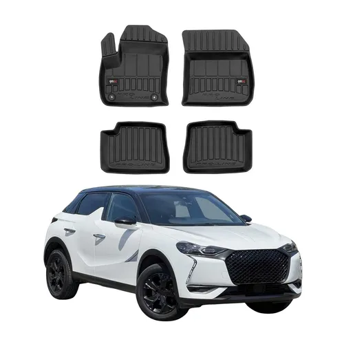 OMAC Auto-Fußmatten für DS 3 Crossback E-Tense 2018-2025 – Schwarz, 4-teilig - Praktische Fußmatten für den DS 3 Crossback E-Tense 2018-2025, wasserfest und rutschfest. Einfache Installation und leicht zu reinigen für optimalen Schutz im Fahrzeug.
