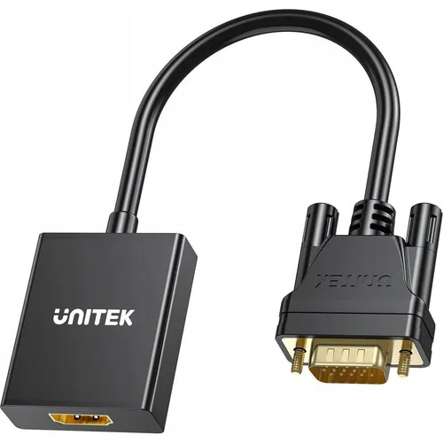 Unitek VGA auf HDMI FullHD Adapter schwarz 15cm (HDMI, VGA, 15 cm) (53528)