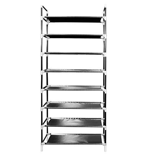 HAC24 Schuhregal 8 Ablagen für 32 Paar Schuhe 136,5x60x29,5cm Schuhablage Schuhständer