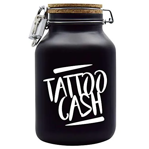 Spardose Tattoo Cash Weiss Geld Geschenk Idee Schwarz XXL