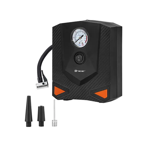 Tracer-Kompressor RES-03ML – 120W, 8 bar für Auto, Motorrad & mehr - Kompressor für Auto, Motorrad, Fahrrad und Bälle – leistungsstark mit 120W, max. 8 bar Druck und integrierter LED-Taschenlampe für den Einsatz bei Dunkelheit.