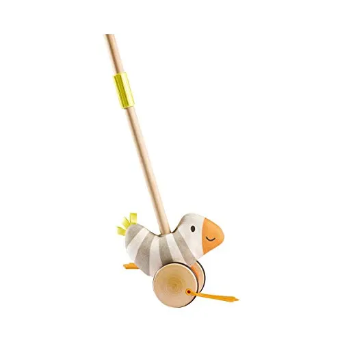 Hape E8510 Schiebeente Elli, Schiebespielzeug, ab 12 Monaten, bunt