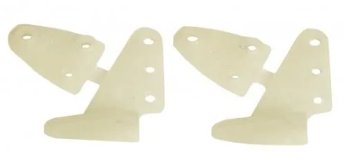 Arkai Ruderhorn Set, 13,5 * 16 mm m. Gegenplatte 2 STK. in weiß