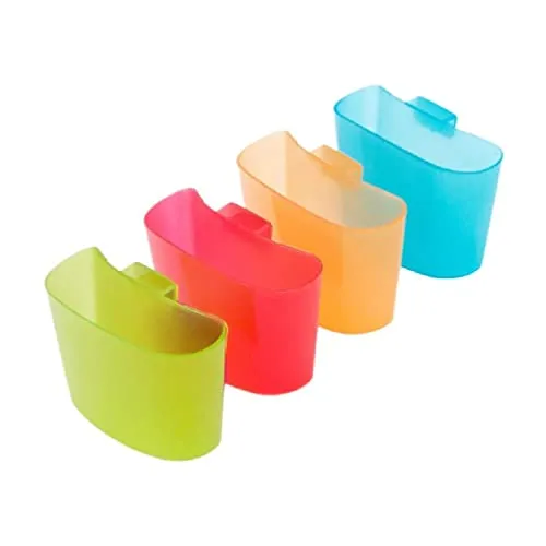 Stück/Set Teebeutelhalter Hängen Direkt An Der Seite Der Tasse Europäischer Keksständer Einfache Bonbonfarben Hängendes Teebeutelregal Hängender Teebeutelhalter 4 X Tragbares Zubehör 4