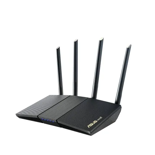 ASUS RT-AX1800S Dual Band WiFi 6 Erweiterbarer Router, abonnementfreie Netzwerksicherheit, elterliche Kontrolle, integriertes VPN, AiMesh kompatibel, Gaming & Streaming, Smart Home