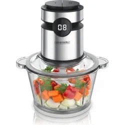Arendo Elektrischer Multizerkleinerer 500 W - Vielseitiger Zerkleinerer für Fleisch, Nüsse, Obst und Gemüse mit 2 L Glasbehälter. Effizienter 500-W-Motor und hochwertige Edelstahlmesser sorgen für schnelle Ergebnisse in der Küche.