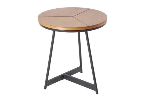 Riess-Ambiente Beistelltisch OAK ELEGANCE Ø45cm - Ablagetisch aus Eiche und Metall, pflegeleicht und ideal für Wohnzimmer oder Schlafzimmer - ein stilvolles Designstück für Ihr Zuhause.