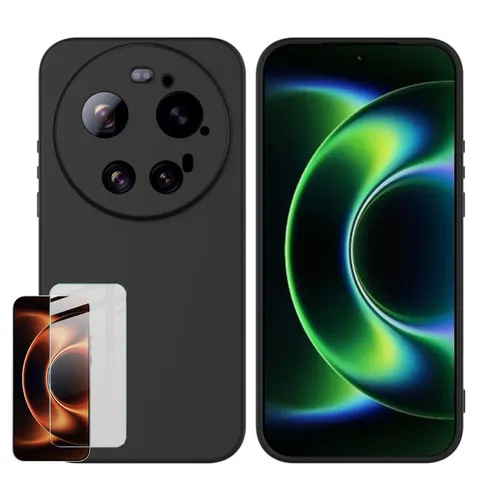 Handy Hülle + Schutzglas für Xiaomi 17 Ultra 9H TPU Cover Set Bundle Schwarz