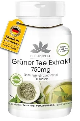 Grüner Tee Extrakt 750mg Kapseln