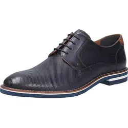 Ara Herren Schnürschuh LEON in Blau, Größe 41 - Eleganter Schnürschuh für Herren aus hochwertigem Glattleder. Mit weichem Innenfutter und auswechselbarem Fußbett für individuellen Komfort. Ideal für Büro und Alltag.