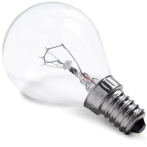 Lampe E14 silber 40W 45mmØ 230V bis 300°C universal für Backofen Kühlschrank