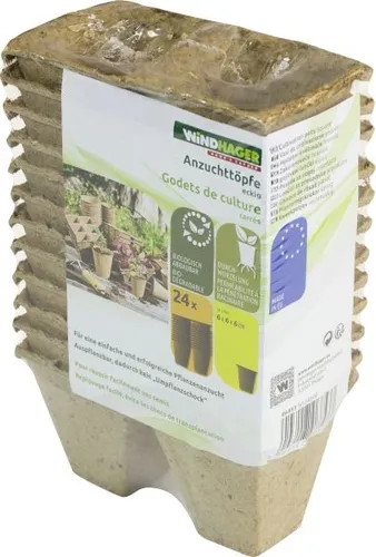 Windhager Anzuchttöpfe 12 x 6 cm, 24 Stück  Anzuchttöpfe