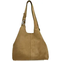 Coccinelle C-Easy Suede Shopper 31 cm in Seagras - Eleganter Shopper aus weichem Rindsleder in Seagras. Mit Magnetverschluss, zwei Tragegriffen und wandelbarer Taschenform bietet er viel Platz für A4-Unterlagen und persönliche Dinge.