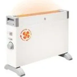 BROLLUX Elektroheizung 2000W mit Lüfter OBK1 mobiles Heizgerät Elektroheizkörper Konvektor Heizung 3 Stufen Thermostat - Weiß