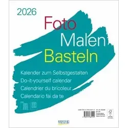 Foto-Malen-Basteln Bastelkalender weiß groß 2026