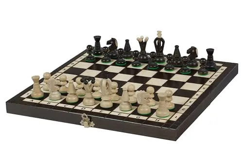 Sunrise Chess Mittleres Königliches Schachset (35x35 cm) – Tradition und Handwerkskunst in einem einzigartigen Schachspiel
