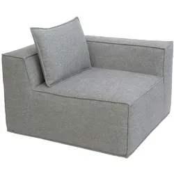 Eckteil für Sofa MCW-O54, Loungesessel Polstersessel Armlehne, hellgrau - Hochwertiges Eckteil für Ihr Sofa, gefertigt aus strapazierfähigem Stoff. Ideal für eine gemütliche Wohnatmosphäre, ohne Aufbauaufwand. Perfekt für stilvolle Lounges.