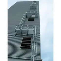 Steigleiter aus Edelstahl, einzügig, 4760mm Steighöhe von Günzburger