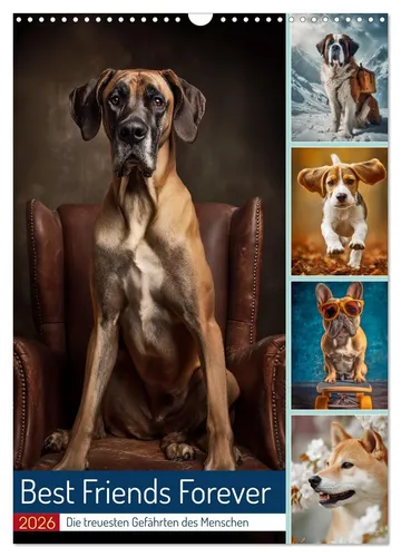 Best Friends Forever Wandkalender 2026 - CALVENDO - Kalender für 2026 im DIN A3 Format, ideal für Freunde und Freundschaftsmomente, bringt Freude in jeden Raum.