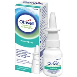 Otriven Meerwasser mit Eukalyptus 20 ML - Arzneimittel zur natürlichen Befreiung der Nase, ideal bei Schnupfen oder Sinusitis. Mit 100% reinem Meerwasser und Eukalyptus für einen Frische-Kick ohne Konservierungsstoffe.