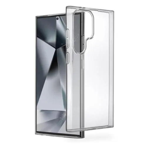 Hama Hülle für Galaxy S24 Ultra (Handyhülle, Schutzhülle für Rückseite, Case, Kratzfest, extra Schutz für Kamera und Display, Wireless Charging kompatibel, transparent, Slim, Hülle dünn) durchsichtig