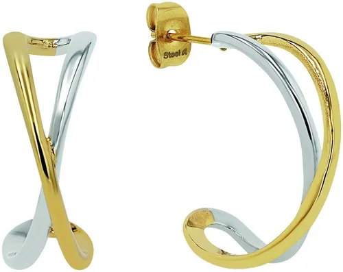 Amor Paar Creolen 2039985 - Elegante Creolen aus hochwertigem Edelstahl mit praktischem Steckverschluss, ideal für den täglichen Gebrauch. Hoher Tragekomfort und zeitloses Design machen sie zum perfekten Accessoire für Damen.