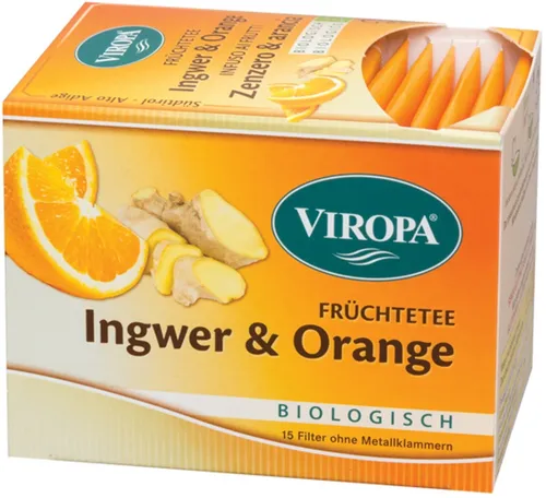 Ingwer & Orange Tee Bio 15 Filterbeutel - Viropa